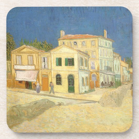 Vincent van Gogh - Het gele huis (de straat) Onderzetter (Voorkant)