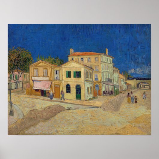 Vincent van Gogh - het Gele Huis / De straat Poster (Voorkant)