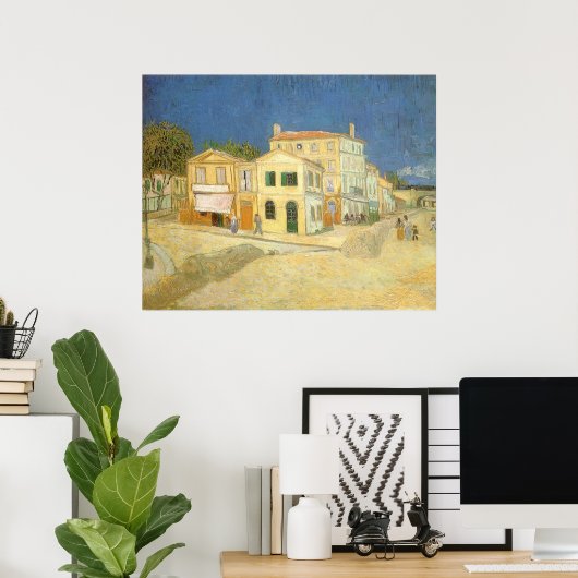 Vincent van Gogh - Het gele huis (de straat) Poster (Thuiskantoor)