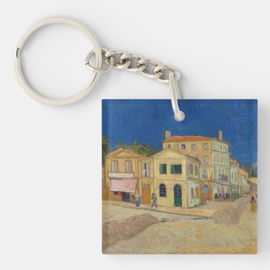 Vincent van Gogh - het Gele Huis / De straat Sleutelhanger (Voorkant)