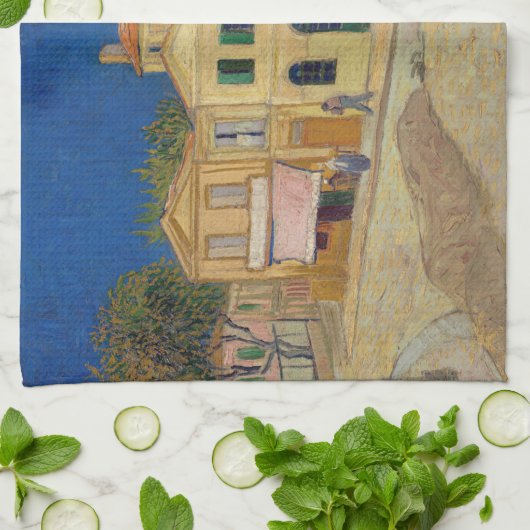 Vincent van Gogh - het Gele Huis / De straat Theedoek (Gevouwen)