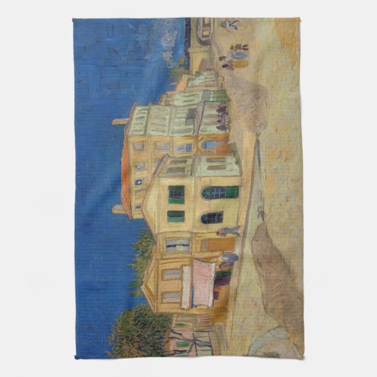 Vincent van Gogh - het Gele Huis / De straat Theedoek (Verticaal)