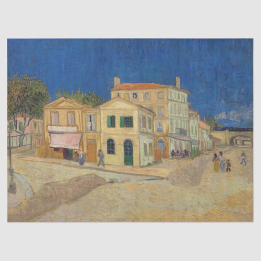 Vincent van Gogh - het Gele Huis / De straat Tissuepapier (Voorkant)