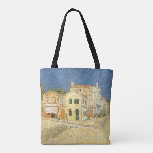 Vincent van Gogh - Het gele huis (de straat) Tote Bag (Achterkant)