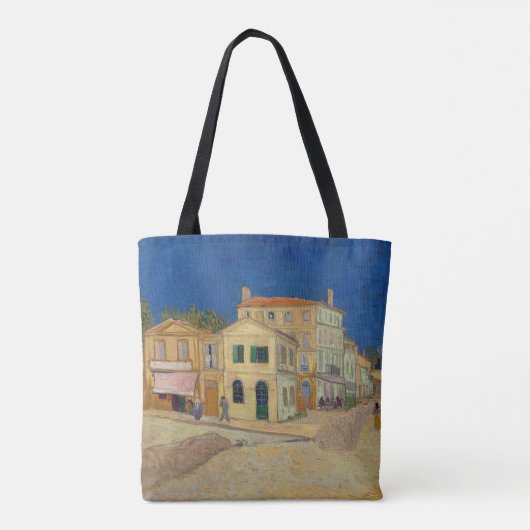 Vincent van Gogh - het Gele Huis / De straat Tote Bag (Achterkant)