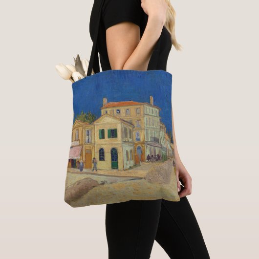Vincent van Gogh - het Gele Huis / De straat Tote Bag (Dichtbij)
