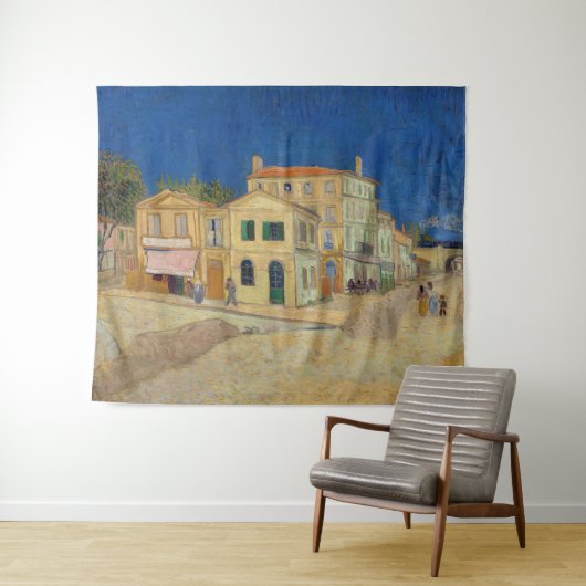 Vincent van Gogh - het Gele Huis / De straat Wandkleed (In Situ (horizontaal))