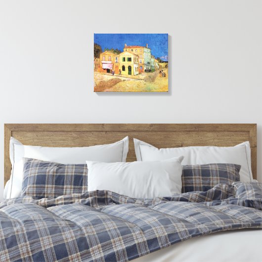 Vincent Van Gogh - het Gele Huis - Fine Art Canvas Afdruk (Insitu (Slaapkamer))