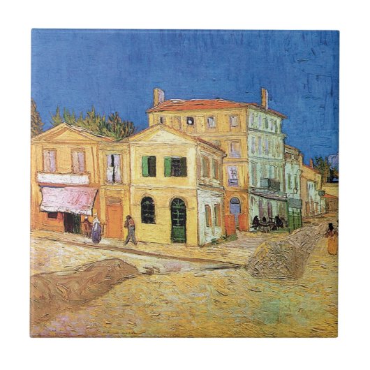 Vincent Van Gogh - het Gele Huis - Fine Art Tegeltje (Voorkant)