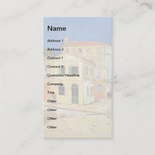 Vincent Van Gogh - het Gele Huis - Fine Art Visitekaartje