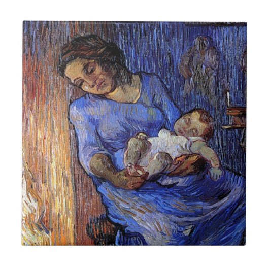 Vincent van Gogh - het Man is in Zee prima art Tegeltje (Voorkant)