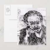 Vincent van Gogh | het Man met de Pijp Briefkaart (Voorkant / Achterkant)