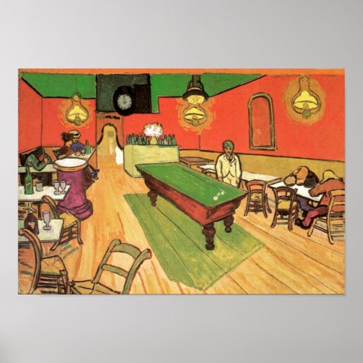 Vincent Van Gogh - Het Nachtcafé in Arles Poster (Voorkant)
