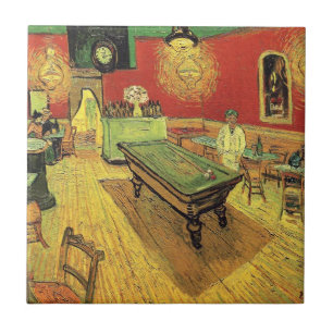 Vincent Van Gogh - Het Nachtcafé Kunstschilderij Tegeltje