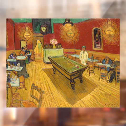 Vincent van Gogh - Het Nachtcafé Raamsticker (Vel 2)