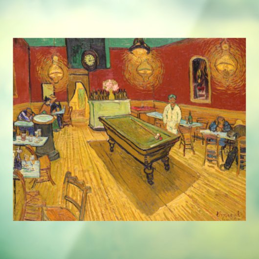 Vincent van Gogh - Het Nachtcafé Raamsticker (Vel 3)
