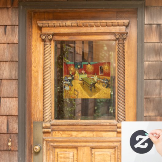 Vincent van Gogh - Het Nachtcafé Raamsticker (Huis Deur)