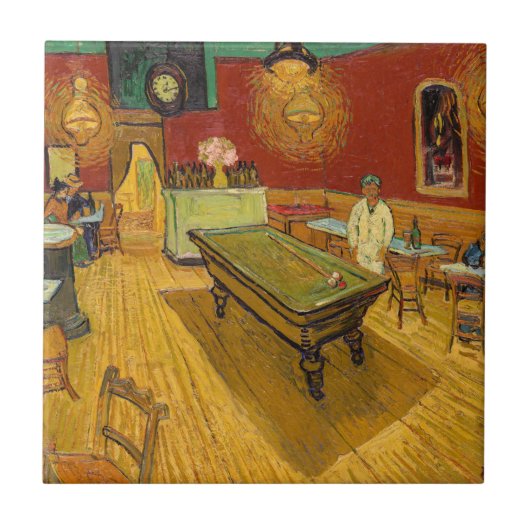 Vincent van Gogh - Het Nachtcafé Tegeltje (Voorkant)