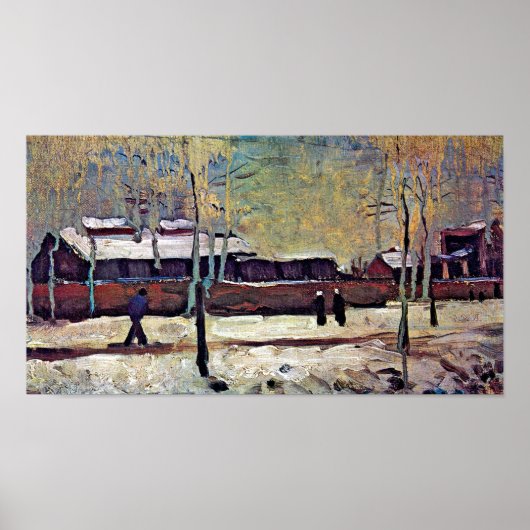 Vincent Van Gogh - Het oude station bij Eindhoven Poster (Voorkant)