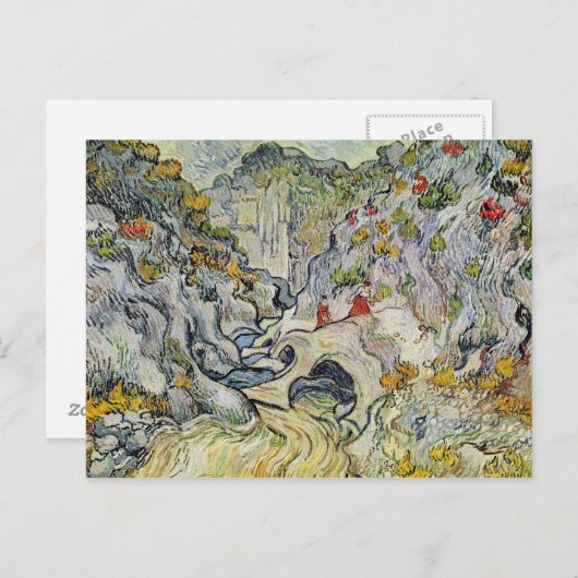 Vincent van Gogh | het ravijn van Peyroulets Briefkaart (Voorkant / Achterkant)