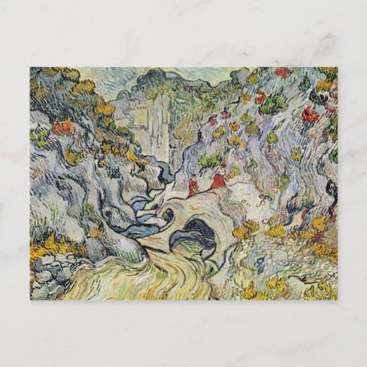 Vincent van Gogh | het ravijn van Peyroulets Briefkaart (Voorkant)