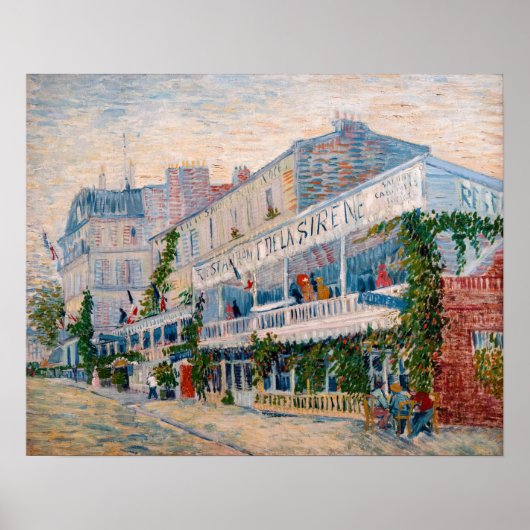 Vincent van Gogh - Het Restaurant de la Sirene Poster (Voorkant)
