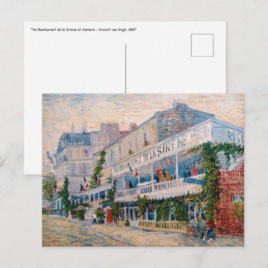 Vincent van Gogh - Het restaurant van de la Sirene Briefkaart (Voorkant / Achterkant)