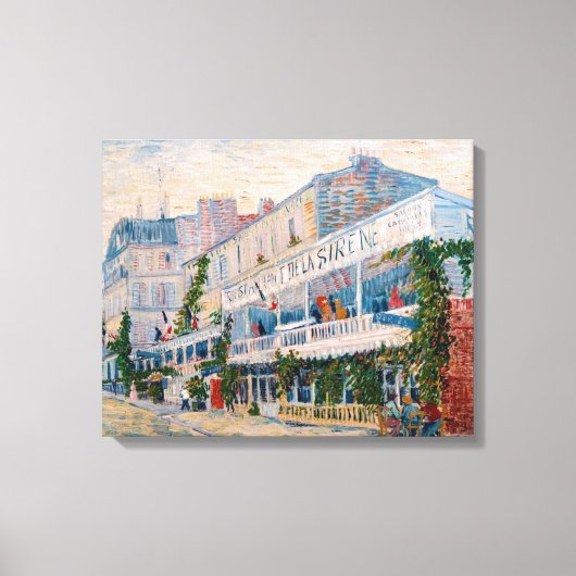 Vincent van Gogh - Het restaurant van de la Sirene Canvas Afdruk (Voorkant)