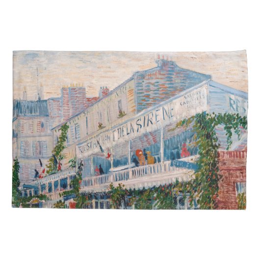 Vincent van Gogh - Het restaurant van de la Sirene Kussensloop (Achterkant)