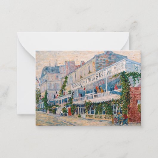 Vincent van Gogh - Het restaurant van de la Sirene Notitiekaartje (Voorkant)