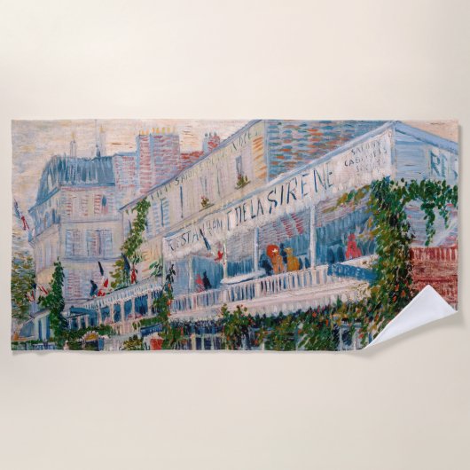 Vincent van Gogh - Het restaurant van de la Sirene Strandlaken (Voorkant)
