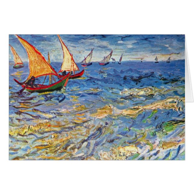Vincent van Gogh - het Zee in Saintes Maries (Voorkant Horizontaal)