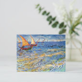 Vincent van Gogh - het Zee in Saintes Maries Briefkaart (Staand voorkant)