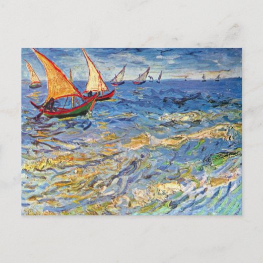 Vincent van Gogh - het Zee in Saintes Maries Briefkaart (Voorkant)
