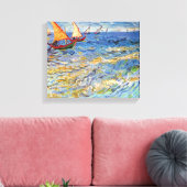 Vincent van Gogh - het Zee in Saintes Maries Canvas Afdruk (Insitu (Woonkamer))