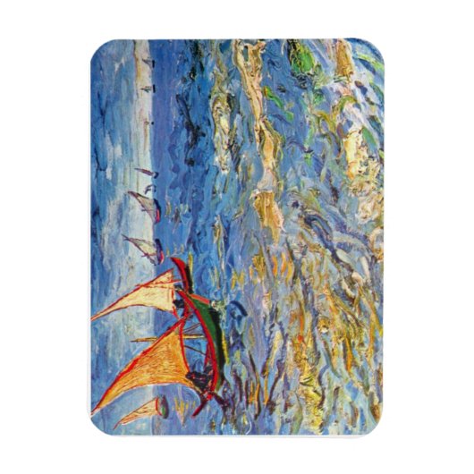 Vincent van Gogh - het Zee in Saintes Maries Magneet (Verticaal)