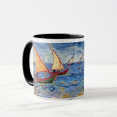 Vincent van Gogh - het Zee in Saintes Maries Mok (Voorkant links)