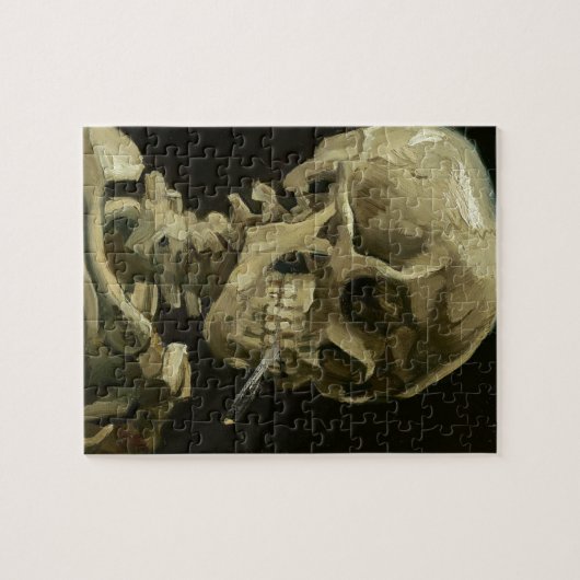 Vincent Van Gogh hoofd van een skelet met Sigarett Legpuzzel (Horizontaal)