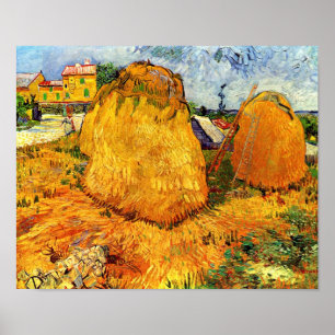 Vincent Van Gogh - Hooibergen in de Provence Kunst Poster