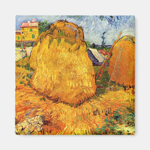 Vincent Van Gogh - Hooibergen in Provence Kunstsch Magneet