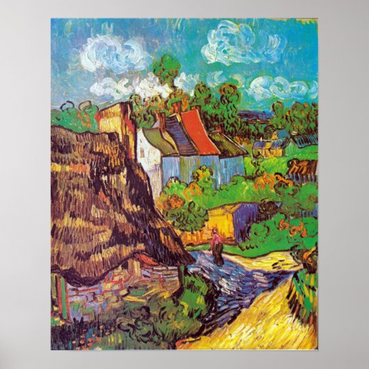 Vincent van Gogh Houses bij Auvers Poster (Voorkant)