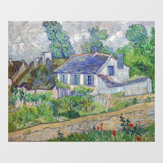 Vincent van Gogh - Houses bij Auvers Raamsticker (Vel)