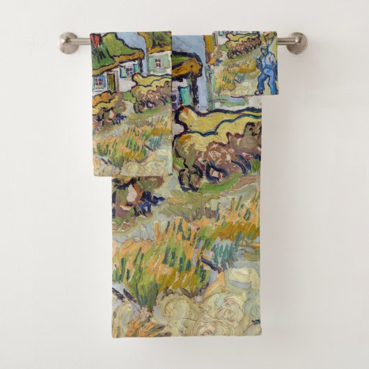 Vincent van Gogh - Houses en Afbeelding Bad Handdoek (Insitu)