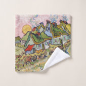 Vincent van Gogh - Houses en Afbeelding Bad Handdoek (Wasdoekje)