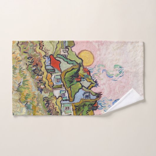 Vincent van Gogh - Houses en Afbeelding Bad Handdoek (Handdoek)