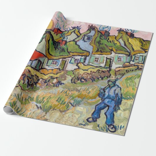 Vincent van Gogh - Houses en Afbeelding Cadeaupapier (Uitgerold)