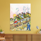 Vincent van Gogh - Houses en Afbeelding Canvas Afdruk (Insitu (Woonkamer))