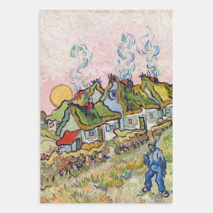 Vincent van Gogh - Houses en Afbeelding Inpakpapier Vel