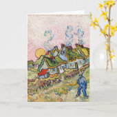 Vincent van Gogh - Houses en Afbeelding Kaart (Gele Bloem)