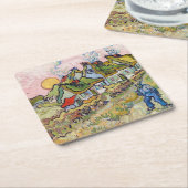 Vincent van Gogh - Houses en Afbeelding Kartonnen Onderzetters (Schuin)